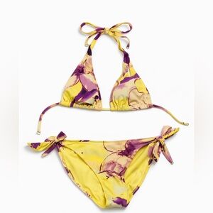 Tie-dye Yellow Bikini